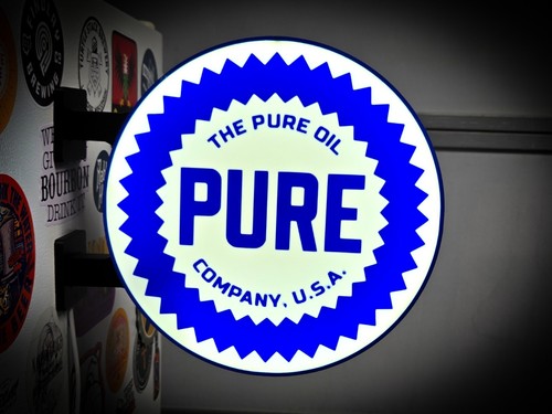 Enseigne pure oil lumineuse - enseigne,