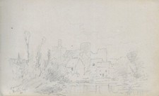 NOIROT ROANNE DESSIN Étang à Billy Prés Vichy 1911 ALLIER BOURBONNAIS AUVERGNE