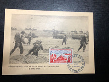 CARTE MAXIMUM 10ème ANNIVERSAIRE DU DEBARQUEMENT NORMANDIE