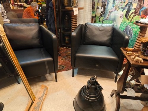 Fauteuil skai noir - en,