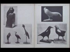 FRANCOIS POMPON, SCULPTURES ANIMAUX - 3 PLANCHES 1930 - ART DECO, POULE