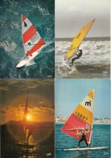 Lot de 4 cartes postales Planche à voile windsurf surf à voile fun board MER 2