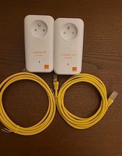 2 CPL HD Orange Liveplug 500 M/s + Câbles Ethernet R45