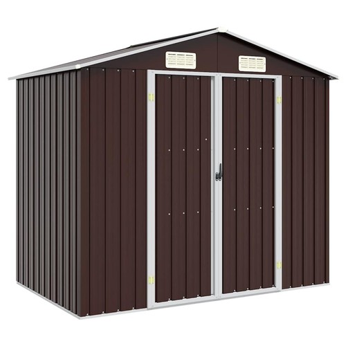 Abri jardin marron acier - jardin,