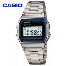 Casio A158WA-1DF Men's Digital Watch with Stainless Steel Bracelet