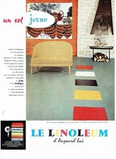 PUBLICITE ADVERTISING 126  1957  le Linoleum  revetement de sol Sarlino
