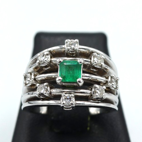 Bague vintage émeraude - bague,