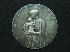 MEDAILLE ARGENT 37mm O.ROTY 1893 " MATERNITÉ " SOUVENIR DE GUÉRISON