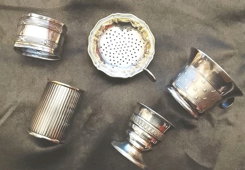 Lot métal argenté - , tasse