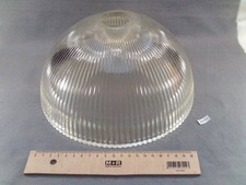 Abat jour ancien en verre holophane trou de 41 mm, Ø 24,8 cm (DD92)