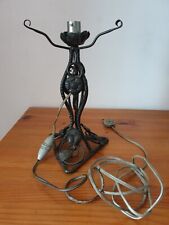 Ancien pied de lampe art nouveau fer forgé 15x26 cm