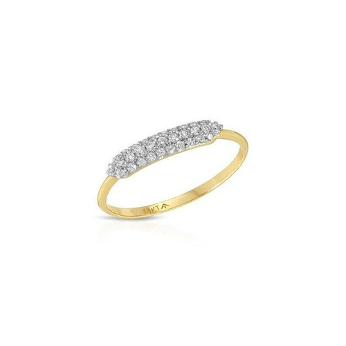 14k gold diamond pave ring - gold,