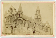 France, Poitiers, Église Notre-Dame La Garde, ca.1880, vintage albumen print vin