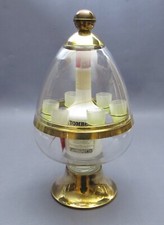 Conteneur À Liqueur Et Verres En Verre Et Laiton Egg Decanter Vintage Années 60