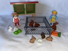 Playmobil Clapier Enclos Lapins Enfants Du 3075 Vintage Animaux Ferme