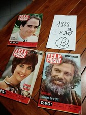 LOT 3 magazines tv 1969 télé poche-georges moustaki/Denise fabre/esposito