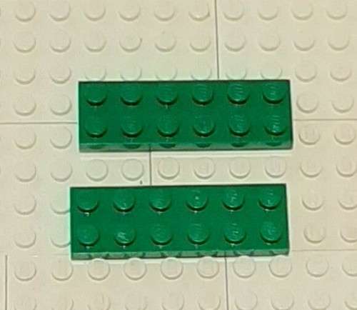 Plaques lego vert - plaques, 6x2