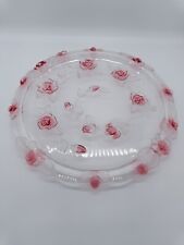 Plat Verre Walther Allemagne,Présentoir à gâteaux en verre très décoratif, Rose