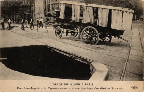 Cpa orage juin a - du,