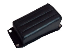 Pillion Pillion P-Pad Tuck and Roll cuir noir vert RIB Chopper Harley Bobber