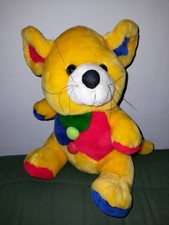 H#  Peluche Souris Colorée 30cm. Jaune Vert Bleu Rouge