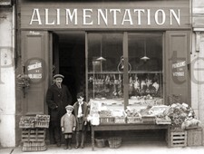 Photo ancien commerce de Toulouse épicerie alimentation- tirage repro an. 1920