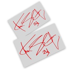 Autocollants Graphiques Signatures Kevin SCHWANTZ 34 #1 Rouge x 2 PCS 130mm W