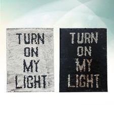  Broderie Anglais Lettres Paillettes Patches Double-Face Rotatif Tissu Pâte