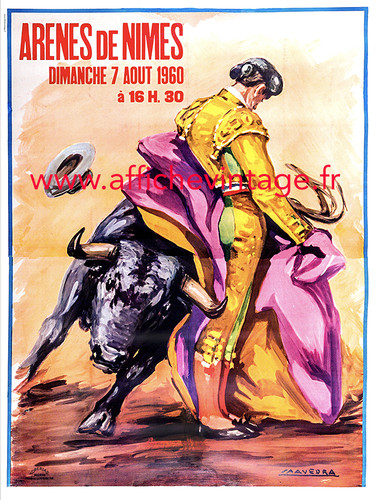 Affiche poster corrida - affiche, nimes