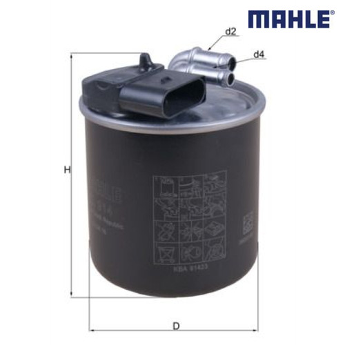 Fuel filter mahle kl914 for - filter,