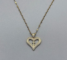 Collier femme cœur avec croix pendentif zircon bijoux femme chaîne or femme