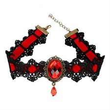 BDSM COLLIER ROUGE GOTHIQUE
