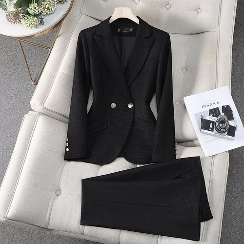 Tailleur femme noir élégant - tailleur,