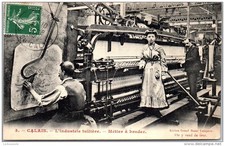 62 CALAIS - l'industrie Tulliere - metier a� broder