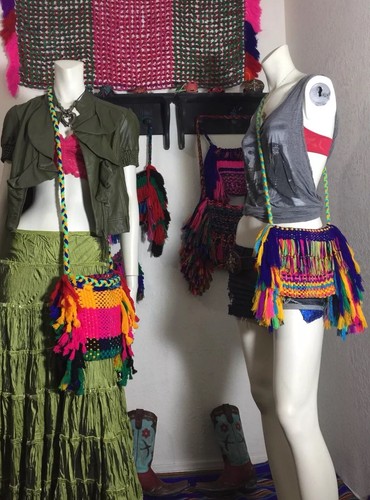 Boho fringe hand braided - , bag