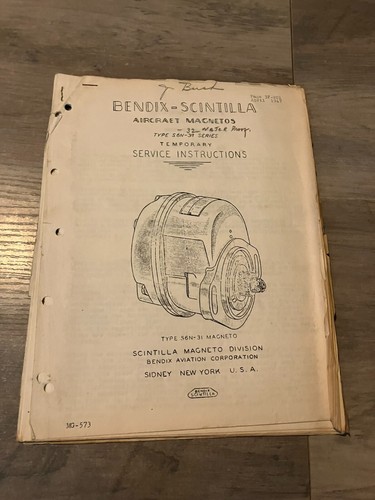 Bendix scintilla aircraft - scintilla,