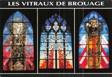 Brouage - Patrie Champlain - Vitrage au plomb tableau vitrail de l'église