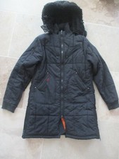 Manteau Doudoune à capuche SCHOTT noir femme taille XL