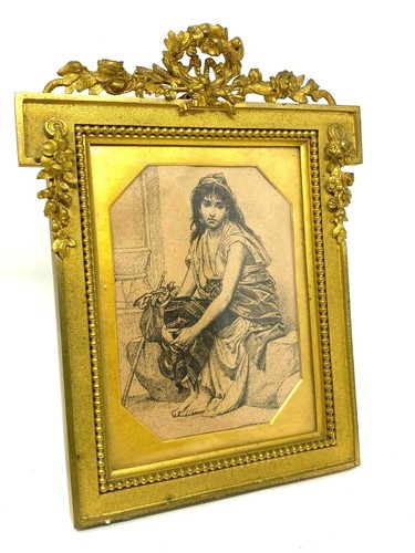 Cadre bronze doré xix ème - bronze,
