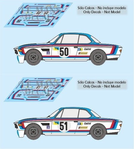 Decals bmw csl le - decals, mans