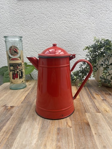 Cafetière vintage tôle - vintage, en