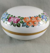 MAGNIFIQUE BONBONNIÈRE EN PORCELAINE HEREND HUNGARY HONGRIE DÉCOR DE FLEURS