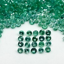 50 Pièces Naturel Colombien Émeraude 1.9mm Diamant Rond Coupe Ample Gemmes Lot