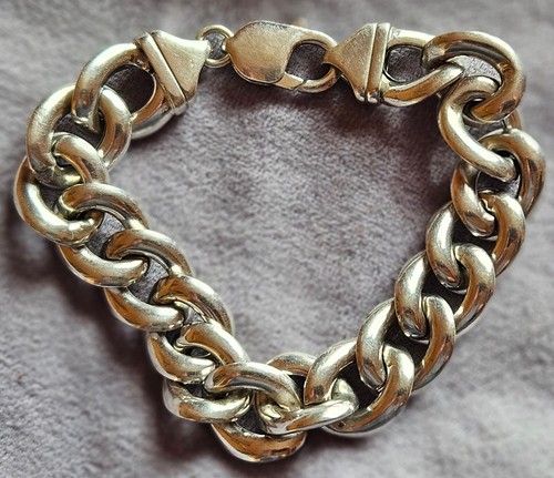 Bracelet argent massif maille