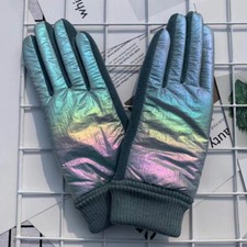 Femme Laser Brillant Gants