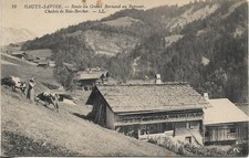CPSM. 74 ROUTE DU GRAND BORNAND AU REPOSOIR. CHALETS DU BOIS BERCHER.