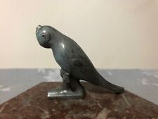 Gorgeous Antique French Art Deco Marble Base Pin Tray Change Tray with Parrot