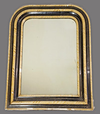 Ancien miroir Louis Philippe / Napoléon III bois et stuc XIXème - Dim : 57x72cm