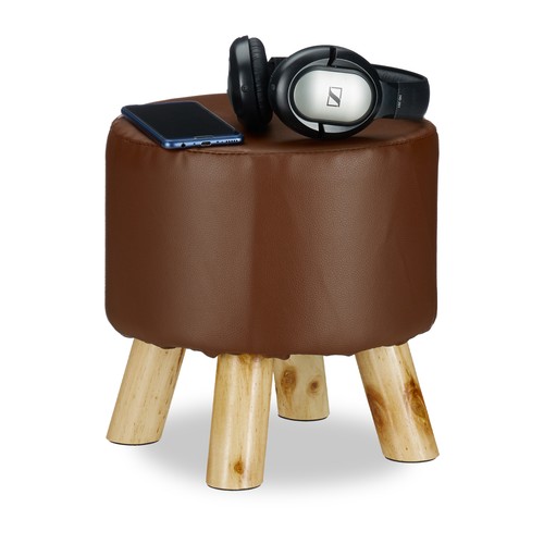Pouf cuir synthétique - en,