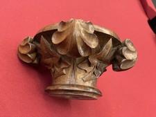 Socle Statue Vierge Support Bois Noble Massif Finement Sculpté XVIII XIXe Siècle